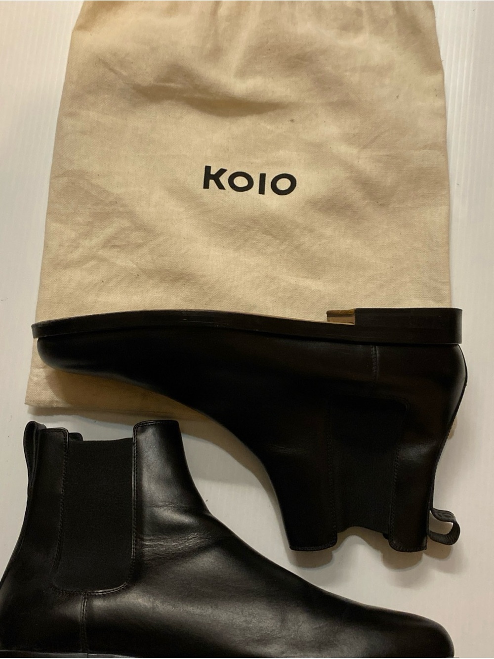 KOIO Trento Men’s Black Chelsea Leather Boots - EU 45